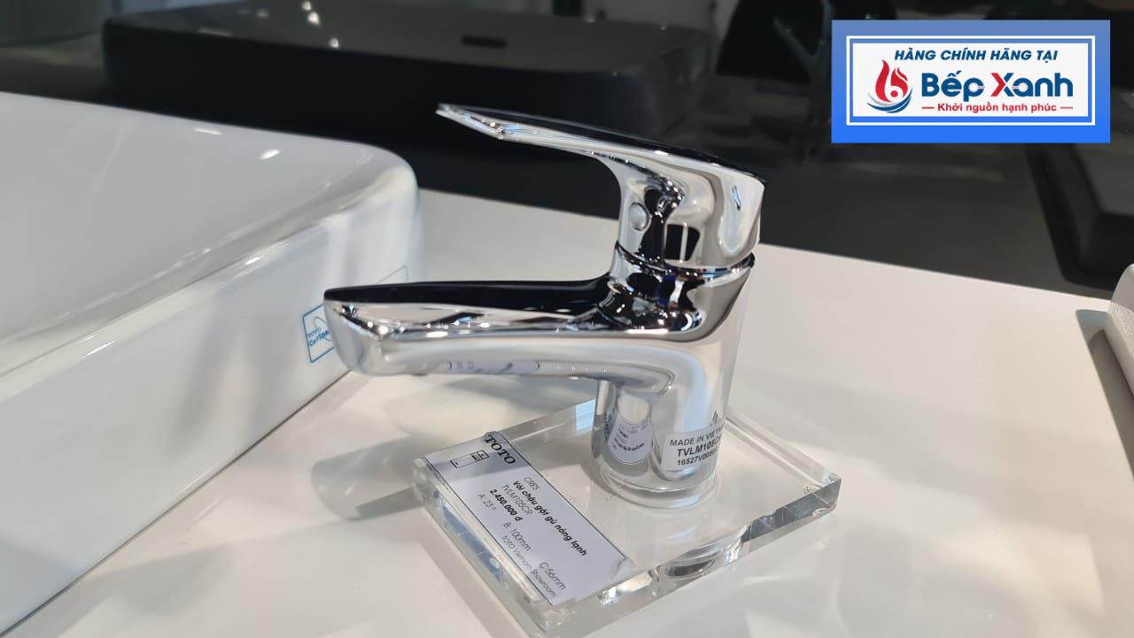 Chất liệu vòi lavabo TVLM105CR là đồng mạ Ni-Cr